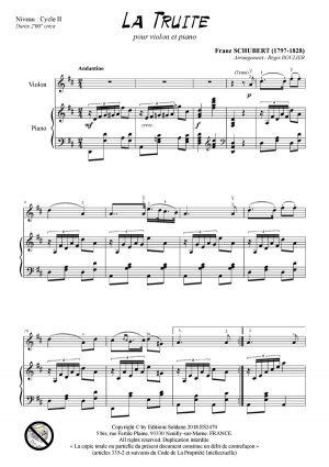 La truite (violon et piano)