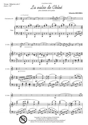 La valse de Chloé (clarinette sib et piano)