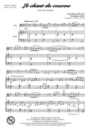 Le chant du coucou (alto et piano)