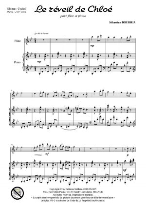Le réveil de Chloé (flûte et piano)