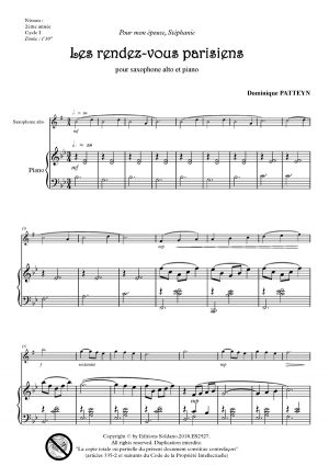 Les rendez-vous parisiens (saxophone alto et piano)