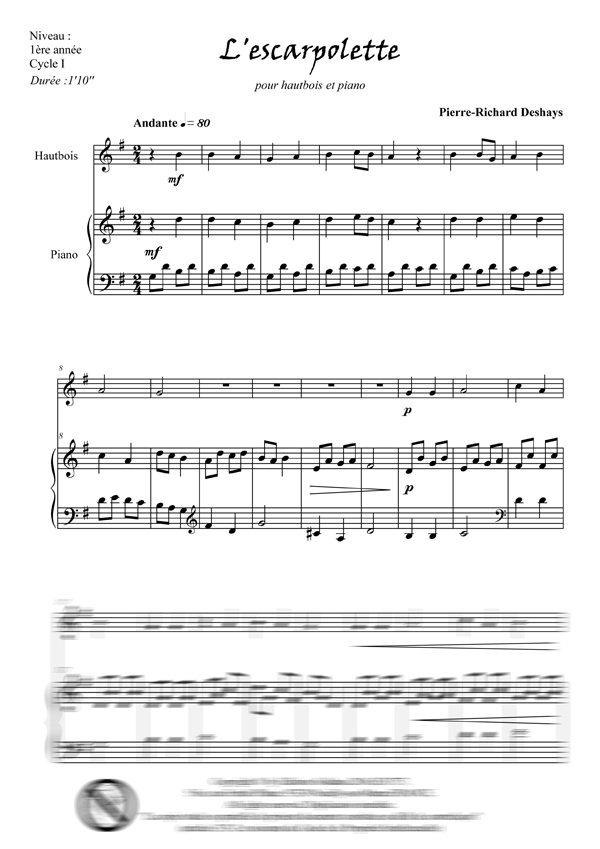 L'escarpolette (hautbois et piano)