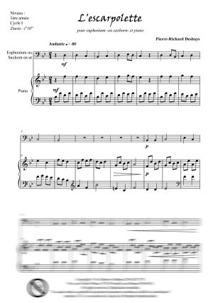 L'escarpolette (pour euphonium ou saxhorn et piano)