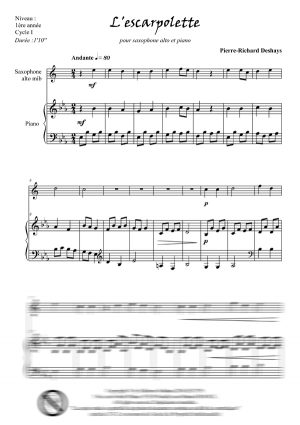 L'escarpolette (pour saxophone alto et piano)