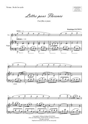 Lettre pour Florence (flûte et piano)