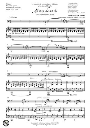 Matin de rosée (euphonium en Ut et piano)