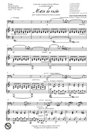 Matin de rosée (saxhorn baryton ou basse et piano)