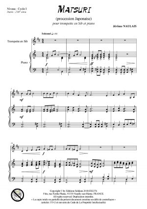 Matsuri (trompette -ou cornet- et piano)