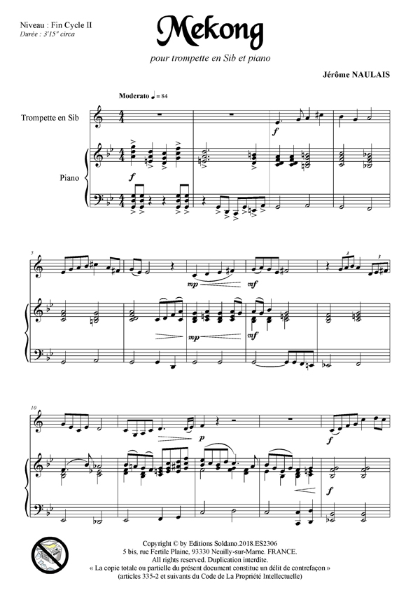 Mékong (trompette -ou cornet- et piano)