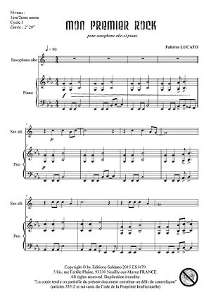 Mon premier rock (saxophone alto et piano)