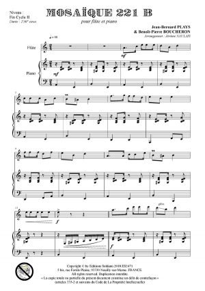 Mosaïque 221 B (flûte et piano)