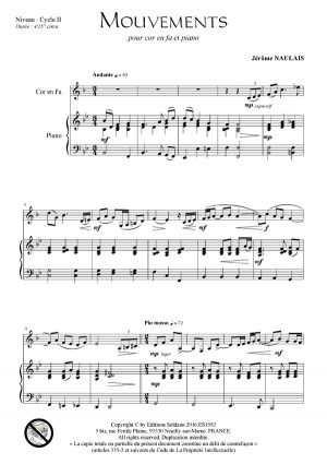 Mouvements (cor en fa et piano)