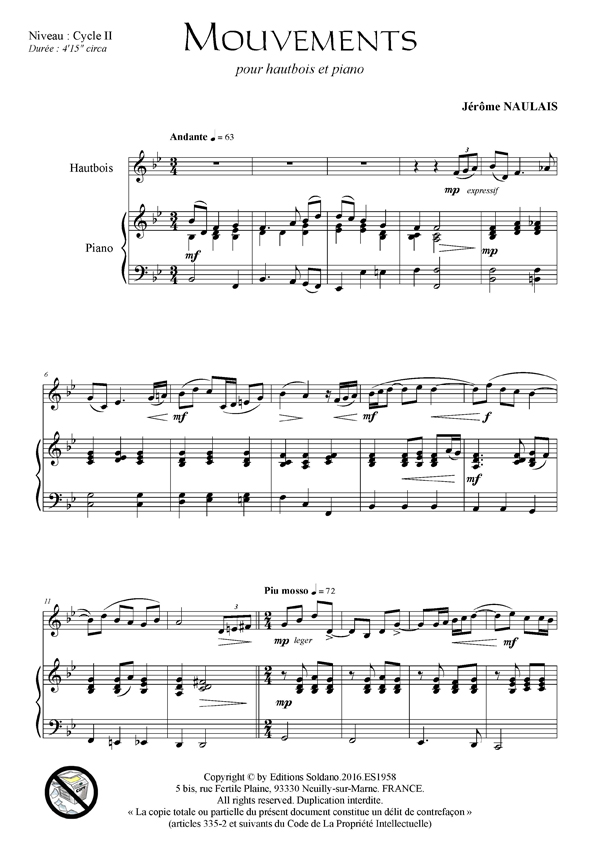 Mouvements (hautbois et piano)
