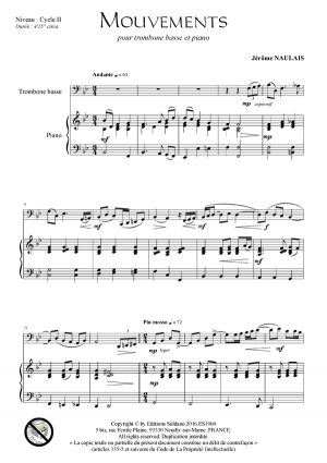 Mouvements (trombone basse et piano)