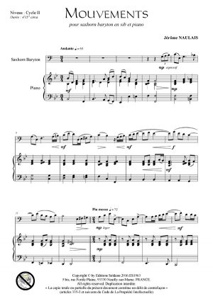 Mouvements (saxhorn baryton et piano)