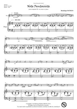 Note fantaisiste (trompette -ou cornet- et piano)