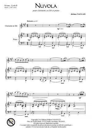 Nuvola (clarinette sib et piano)