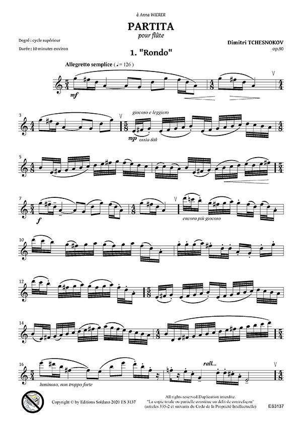 Partita opus 90 (flûte)