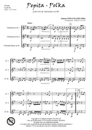 Pepita - Polka (trio de clarinettes)