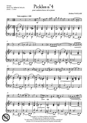Pickles n°4 (saxhorn basse sib et piano)