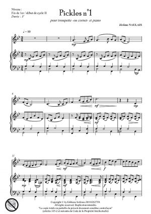 Pickles n°1 (trompette -ou cornet- et piano)