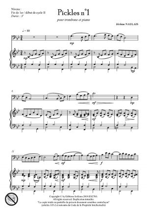 Pickles n°1 (trombone et piano)