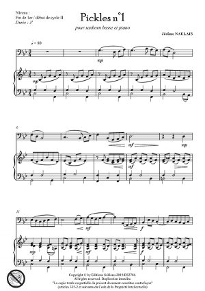 Pickles n°1 (saxhorn basse et piano)