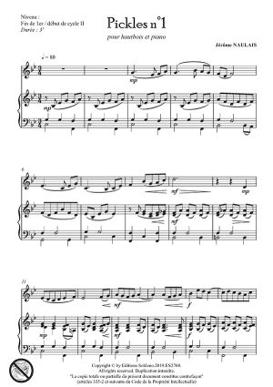 Pickles n°1 (hautbois et piano)