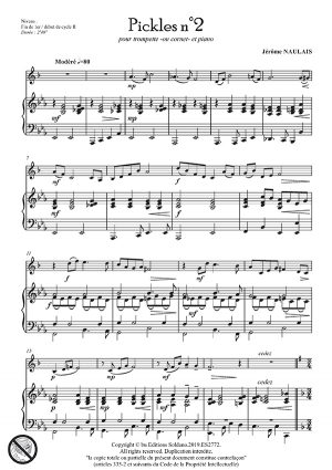 Pickles n°2 (trompette -ou cornet- et piano)