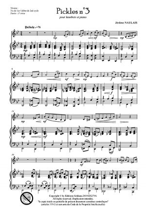 Pickles n°3 (hautbois et piano)