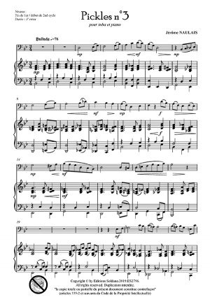 Pickels n°3 (tuba et piano)