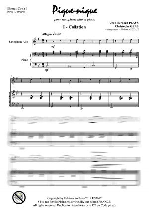 Pique-nique (saxophone alto et piano)