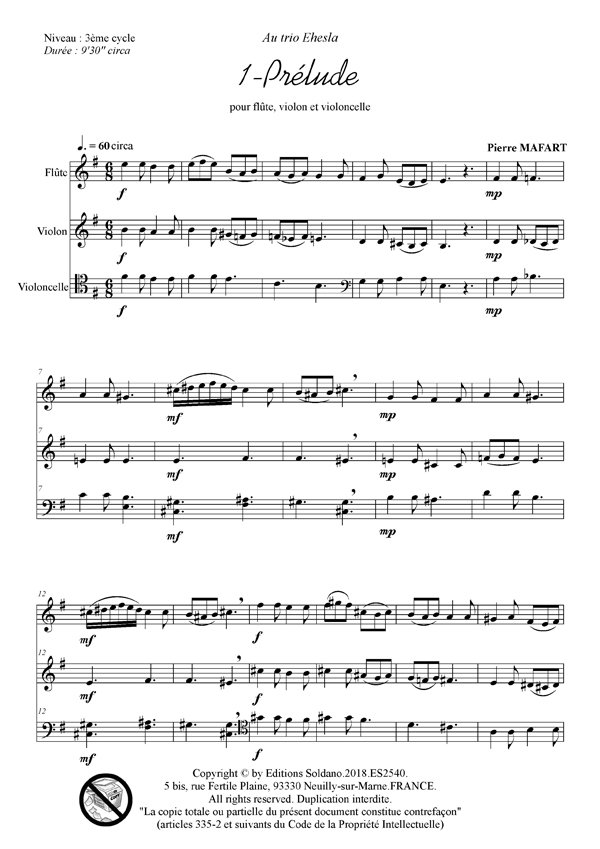 Prélude, fugue et valse (flûte, violon et violoncelle)