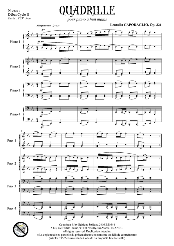 Quadrille (piano 8 mains)
