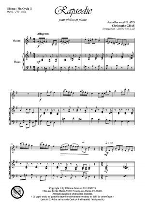 Rapsodie (violon et piano)