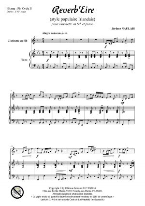 Reverb'Eire (clarinette sib et piano)