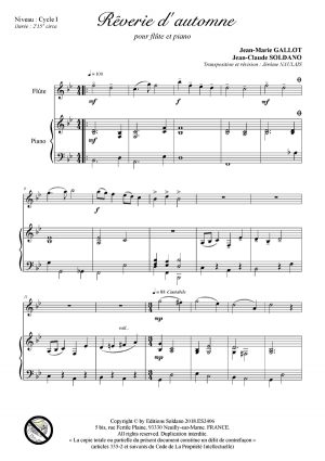 Rêverie d'automne (flûte et piano)