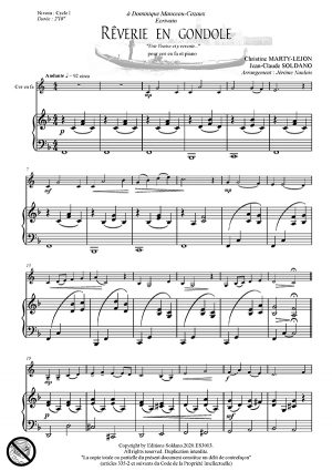 Rêverie en gondole (cor en fa et piano)