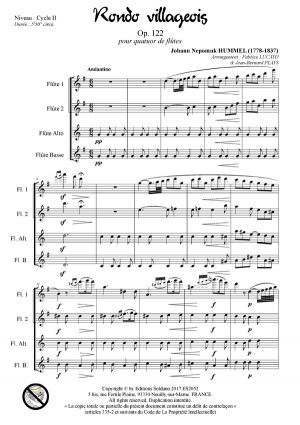 Rondo villageois (quatuor de flûtes)