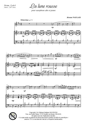 Saxophone - Fresques musicales VOL.1 (saxophone alto et piano)