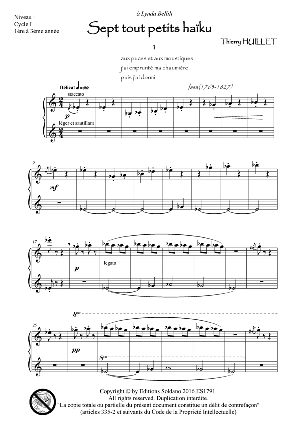 Sept tout petits haïku (piano)