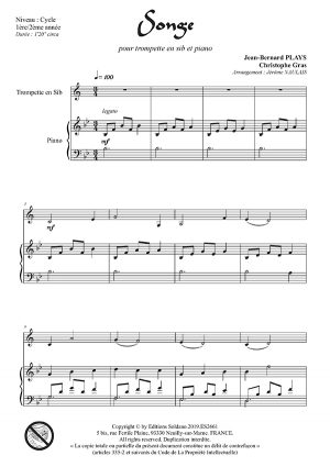 Songe (trompette -ou cornet- et piano)