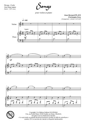 Songe (violon et piano)