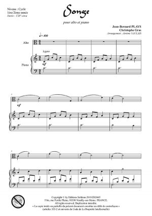 Songe (alto et piano)