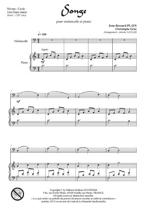Songe (violoncelle et piano)