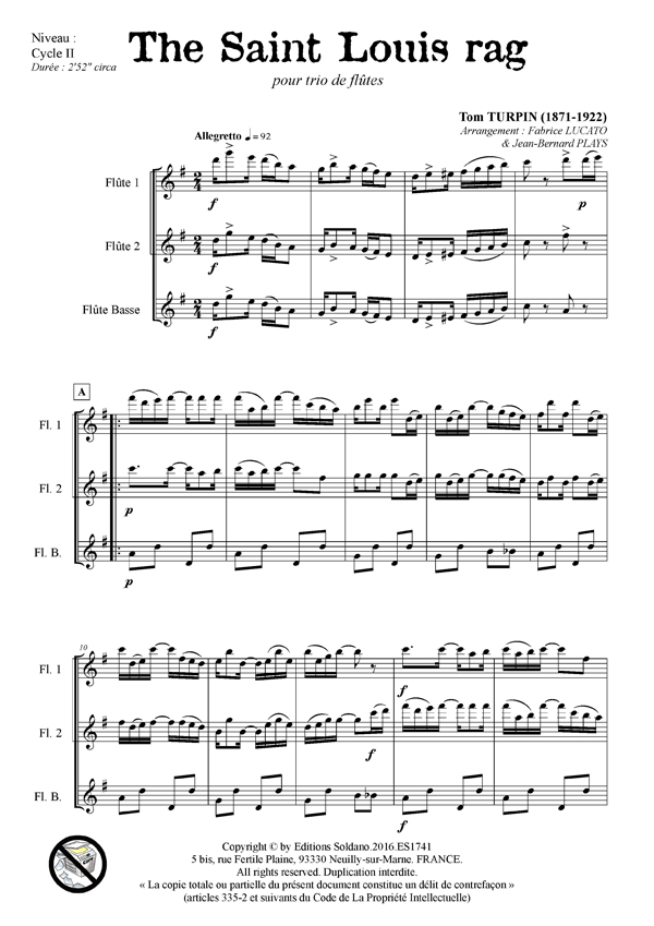 The Saint Louis Rag (trio de flûtes)