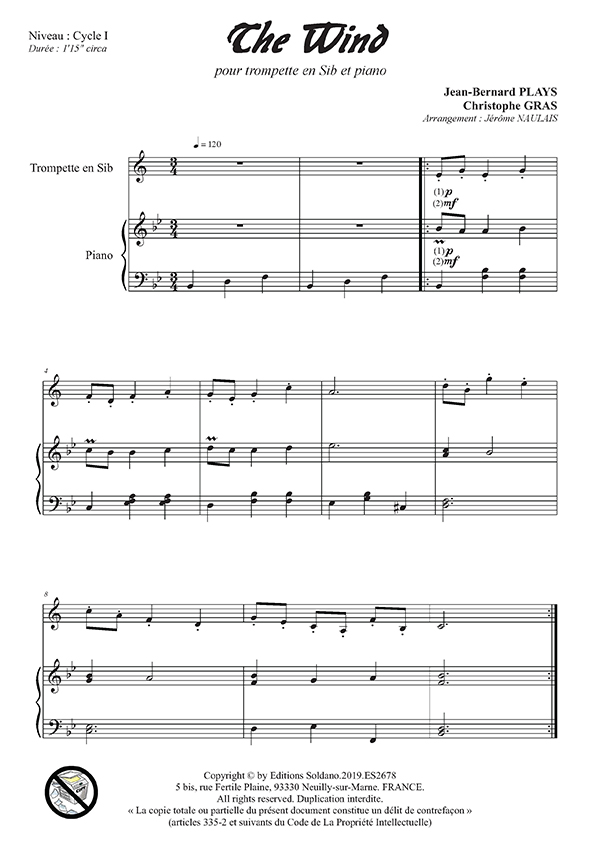 The wind (trompette -ou cornet- et piano)