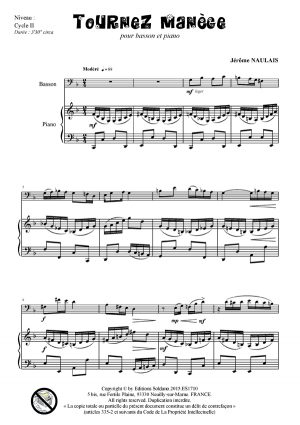 Tournez manège (basson et piano)
