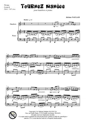 Tournez manège (hautbois et piano)