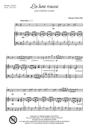 Trombone - Fresques musicales VOL.1 (trombone et piano)